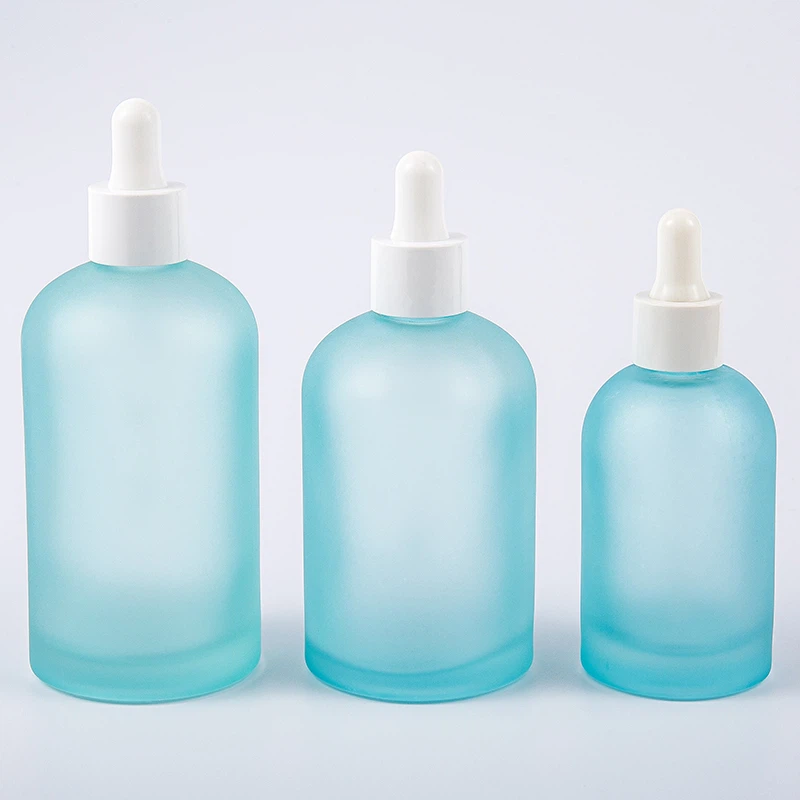 Gefrostete Glas -Tropfenflasche